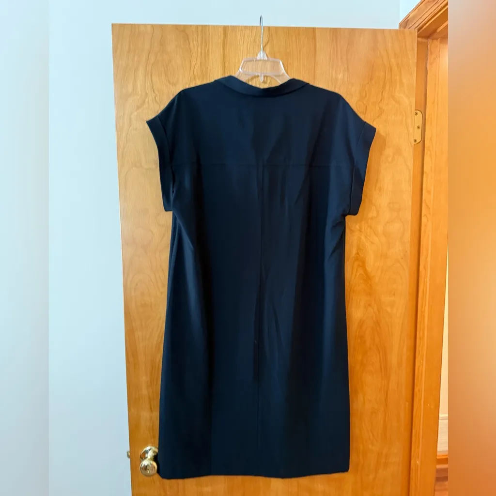Soft Surroundings Go Lively Shirtdress Dress Black Short Sleeve NWT Medium 10-12 - Image 11