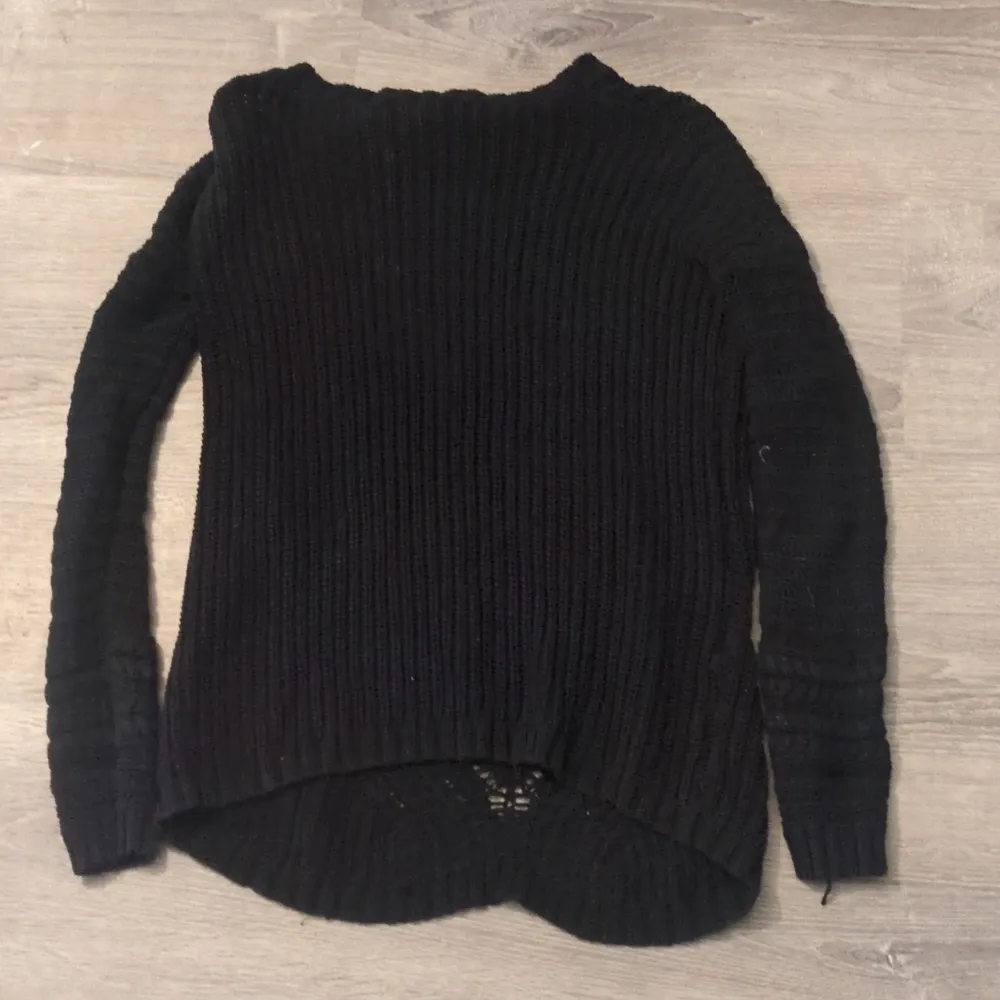 Mango casual black chunky knit sweater size medium - Image 3