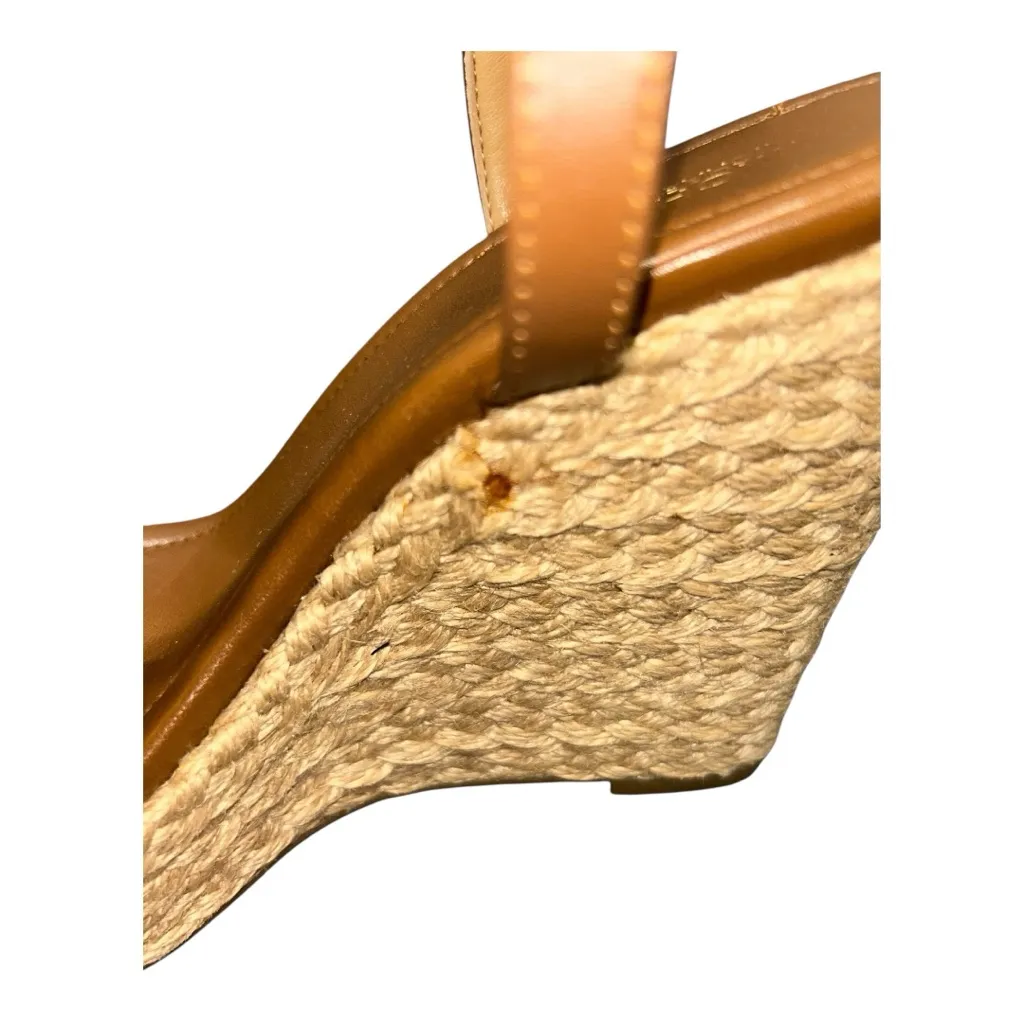 Michael Kors Holly Sandals Women's Size 6M Brown Rope Trim Wedge Heel - Image 15