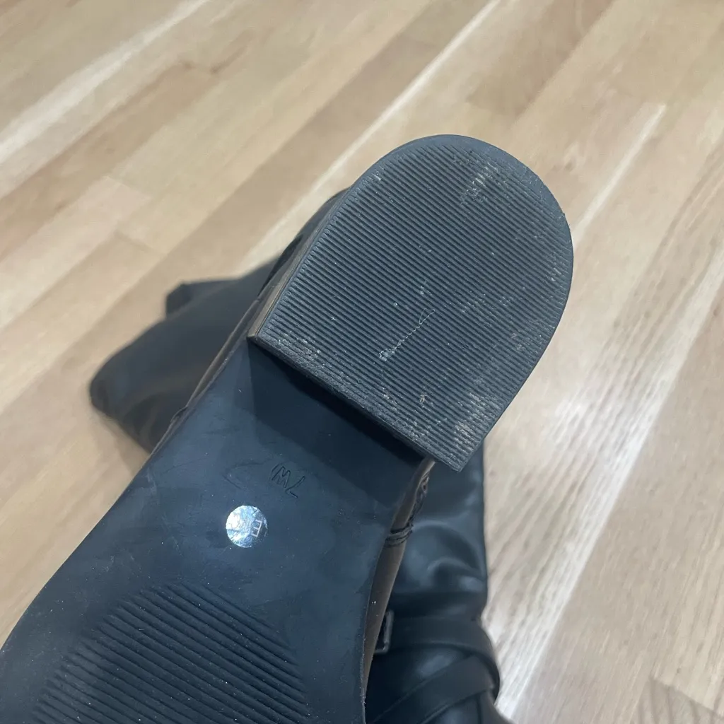 Lane Bryant Extra Wide Calf Black Riding Boots 7 - Image 9