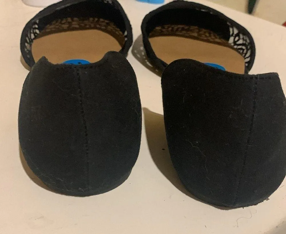 Self Esteem Black Flats with Black Netting - Image 4