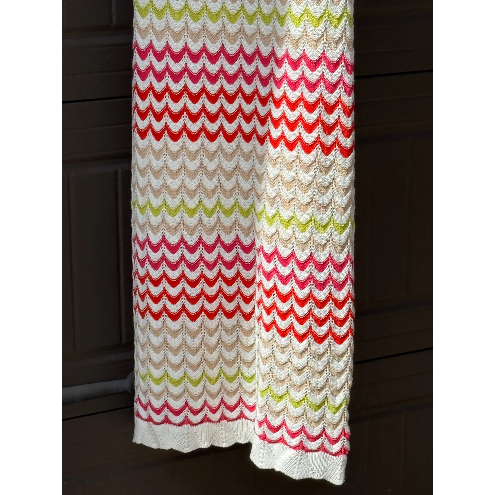 Rachel Zoe · XL · Chevron Crochet Knit Maxi Dress · Multicolored · Boho Resort - Image 5