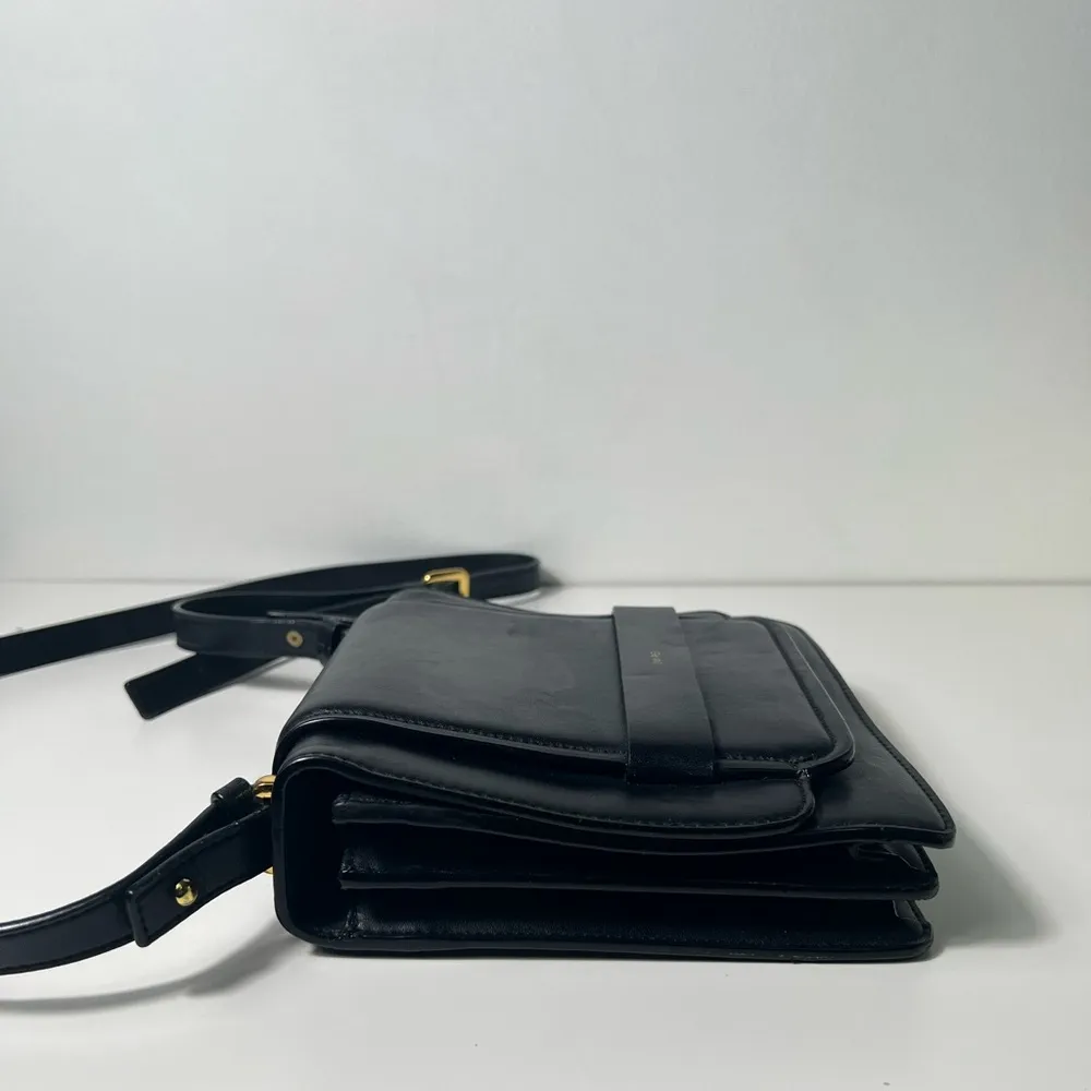 JW PEI Fiona Accordion Expandable Vegan Black Leather Crossbody Purse Bag - Image 6