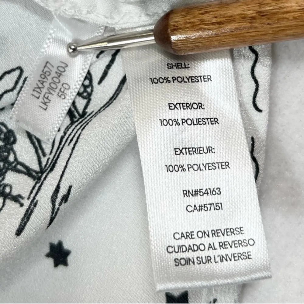 PARIS Whimsical Long Sleeve Top XL Button Down Eiffel Tower Sheer - Image 13