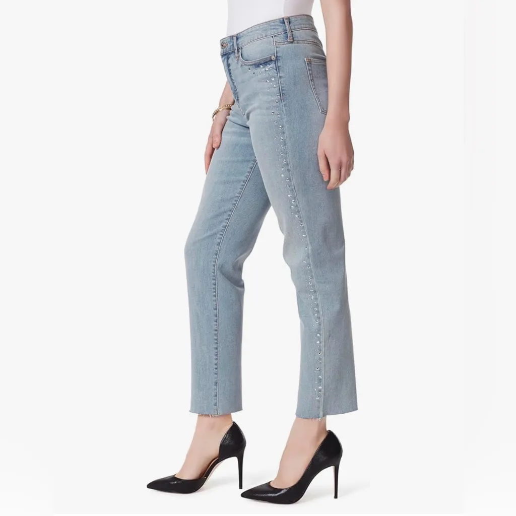 NEW Jessica Simpson Spotlight High Rise Slim Straight Ankle 22W 26” inseam $79 - Image 5