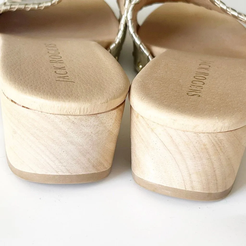 Jack Rogers Breakers Clog Sandal Gold Size 9 - Image 6