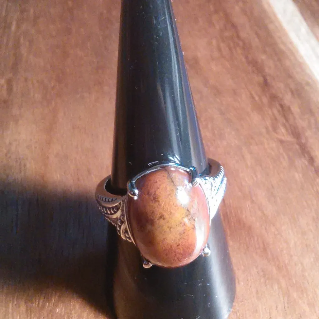 Aqua Nueva Moss Stainless Steel Solitaire Ring (Size 8) - Image 6