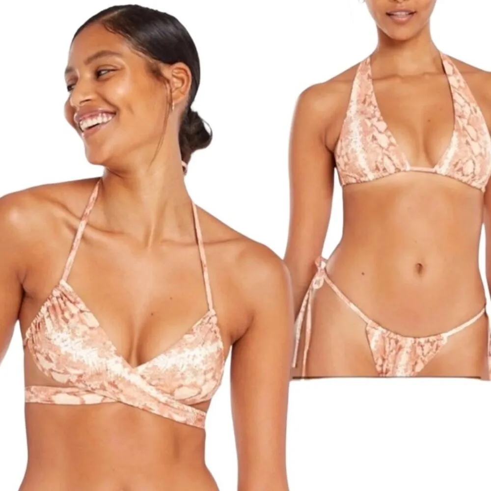 VITAMIN A Milan’s Convertible Top Adjustable Swimsuit Sz 6/S Boho Feminine NWT - Image 2