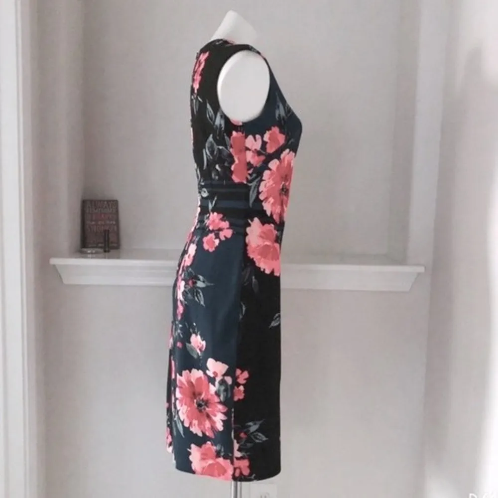 Vince Camuto Floral Sheath Placement Dress, Midi Size 6 New with Tag - Image 4