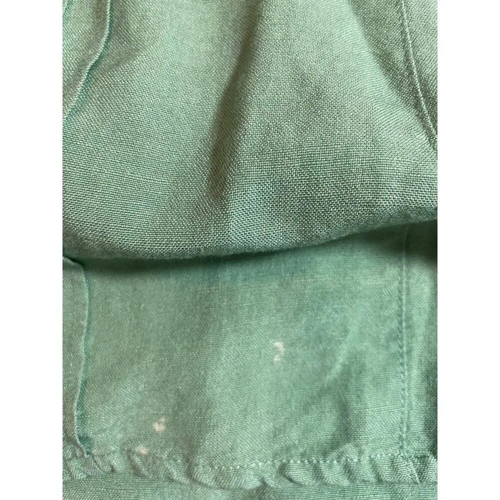 Emma James Women Top Size 10P Green Flare 3/4 Sleeve Pin Tuck Bodice Dainty Chic - Image 5