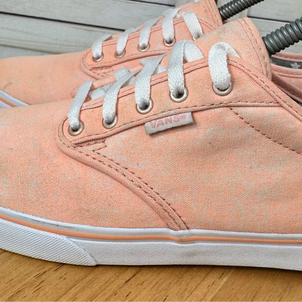 Vans Authentic Marled Peach Lace Up Sneakers Shoes Peach Orange White 8.5 - Image 6