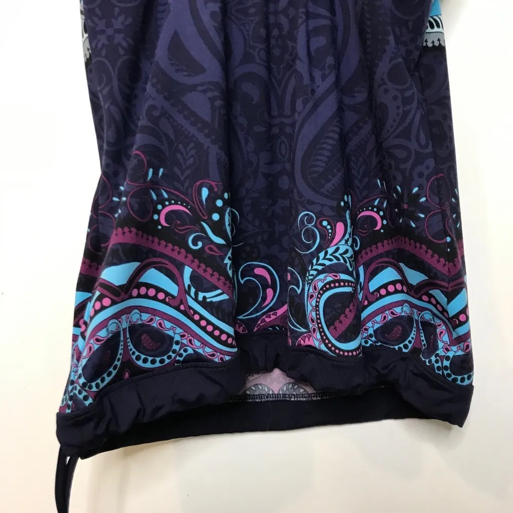 Athleta Tank Tinker Tank Top Blue paisley XS Sleeveless navy exercise yoga - Image 5