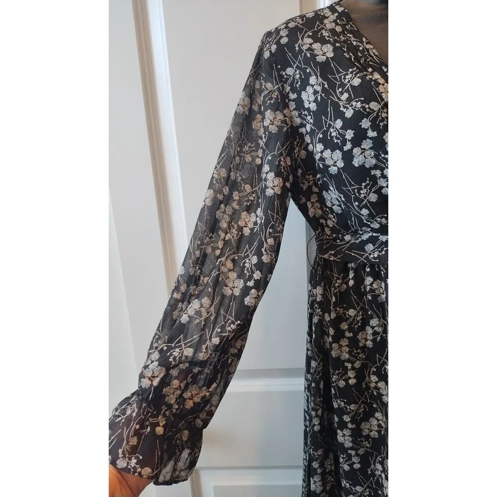 Grade & Gather Calista floral print long sleeves dress size M - Image 3