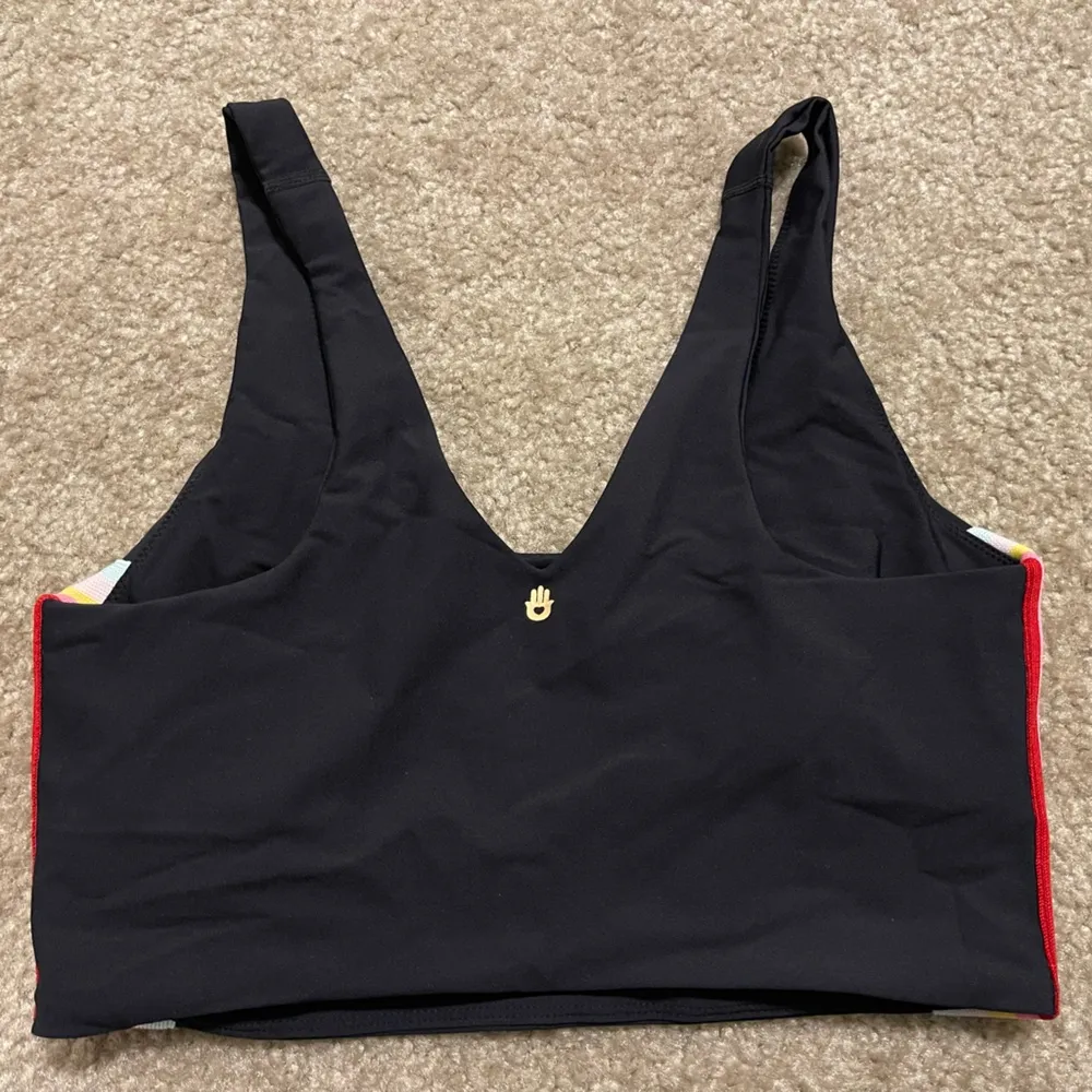 Women’s Spiritual Gangster Shakti Brami Sports Bra Rainbow Side Stripe Size S - Image 5