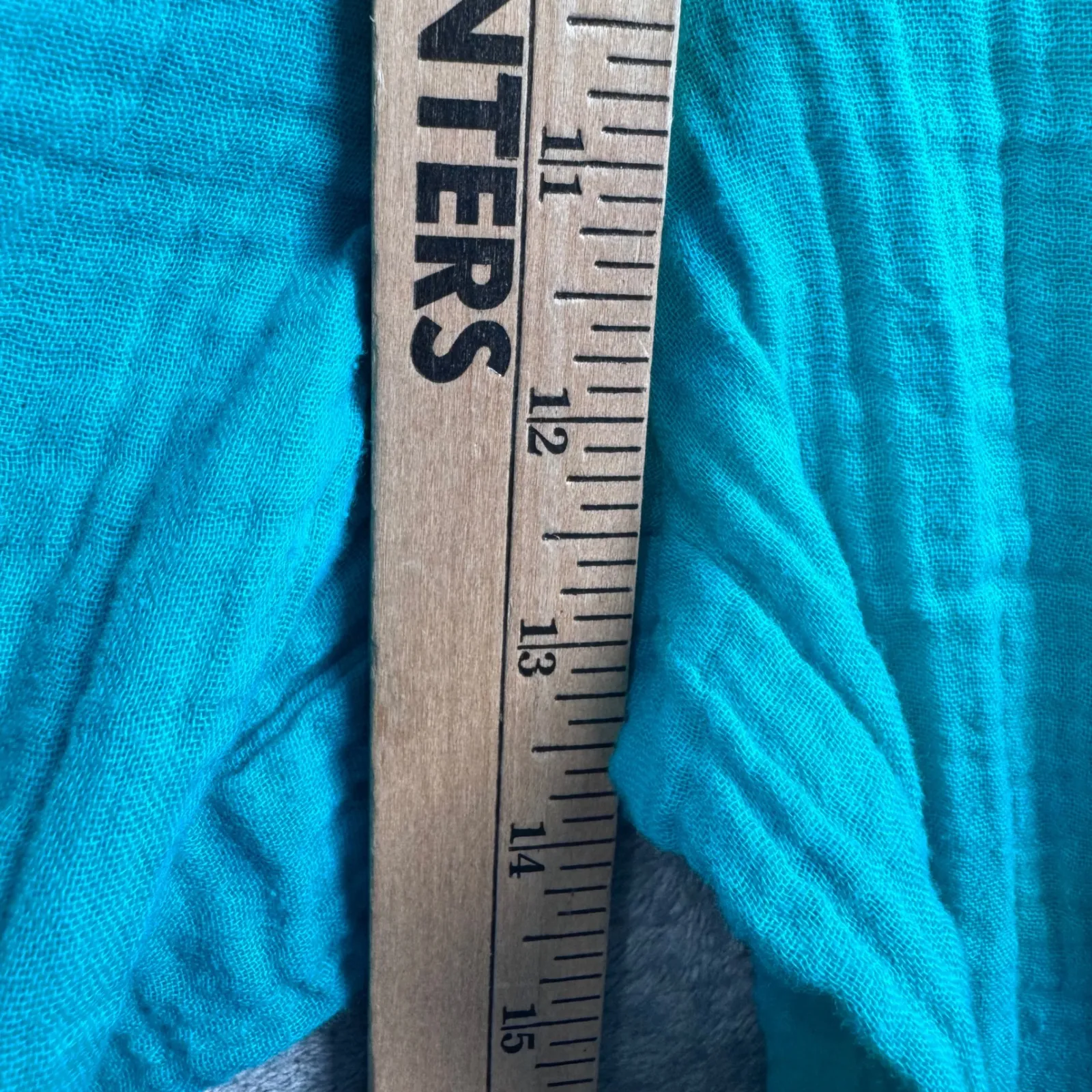 Belle Beach‎ Kim Gravel Pants l Petite Teal Crinkle Gauze Crop Wide Leg Coastal Blue Size undefined - Image 11