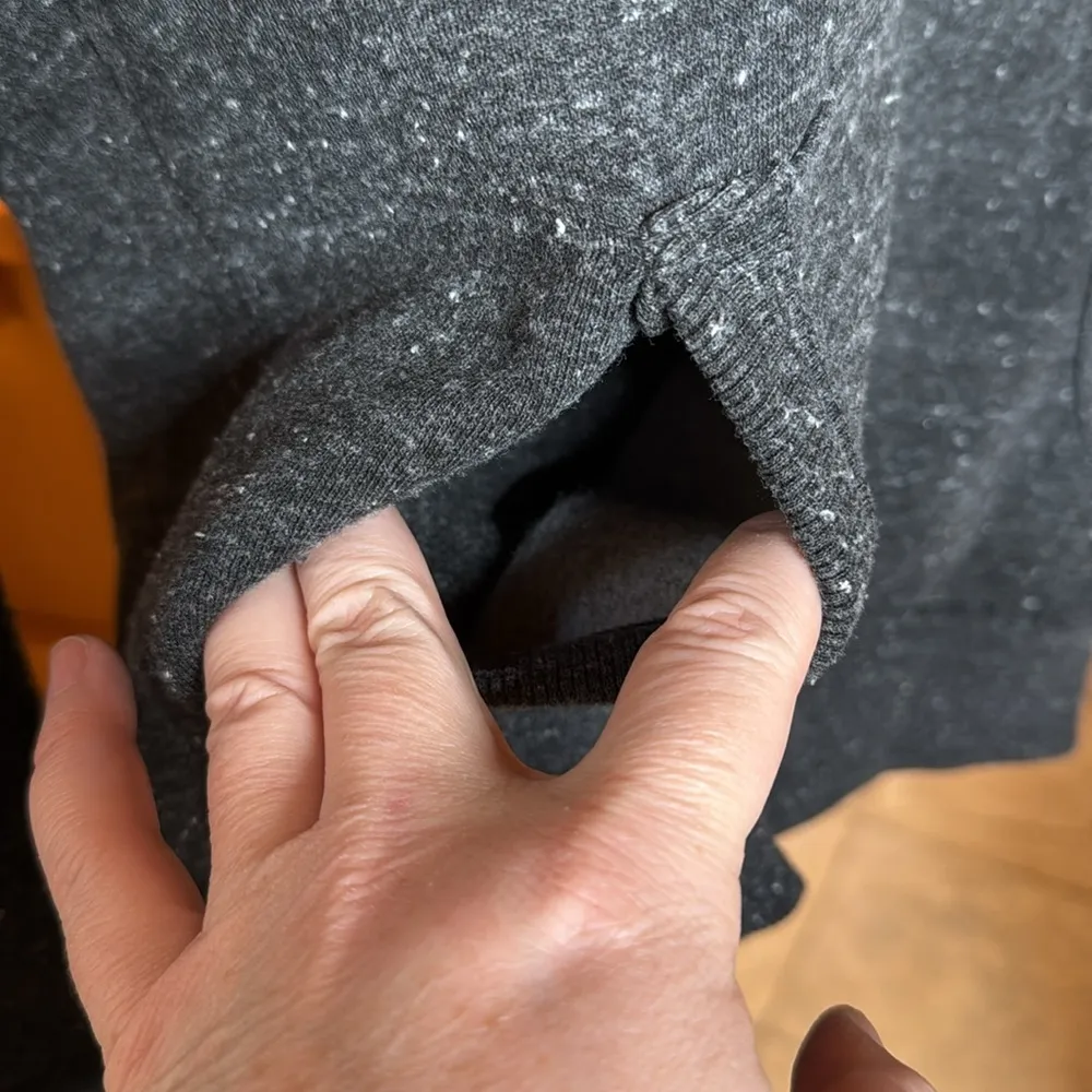 Superdry Vintage Logo Embossed Glitter Hoodie in Black Snowy Size 8 - Image 5