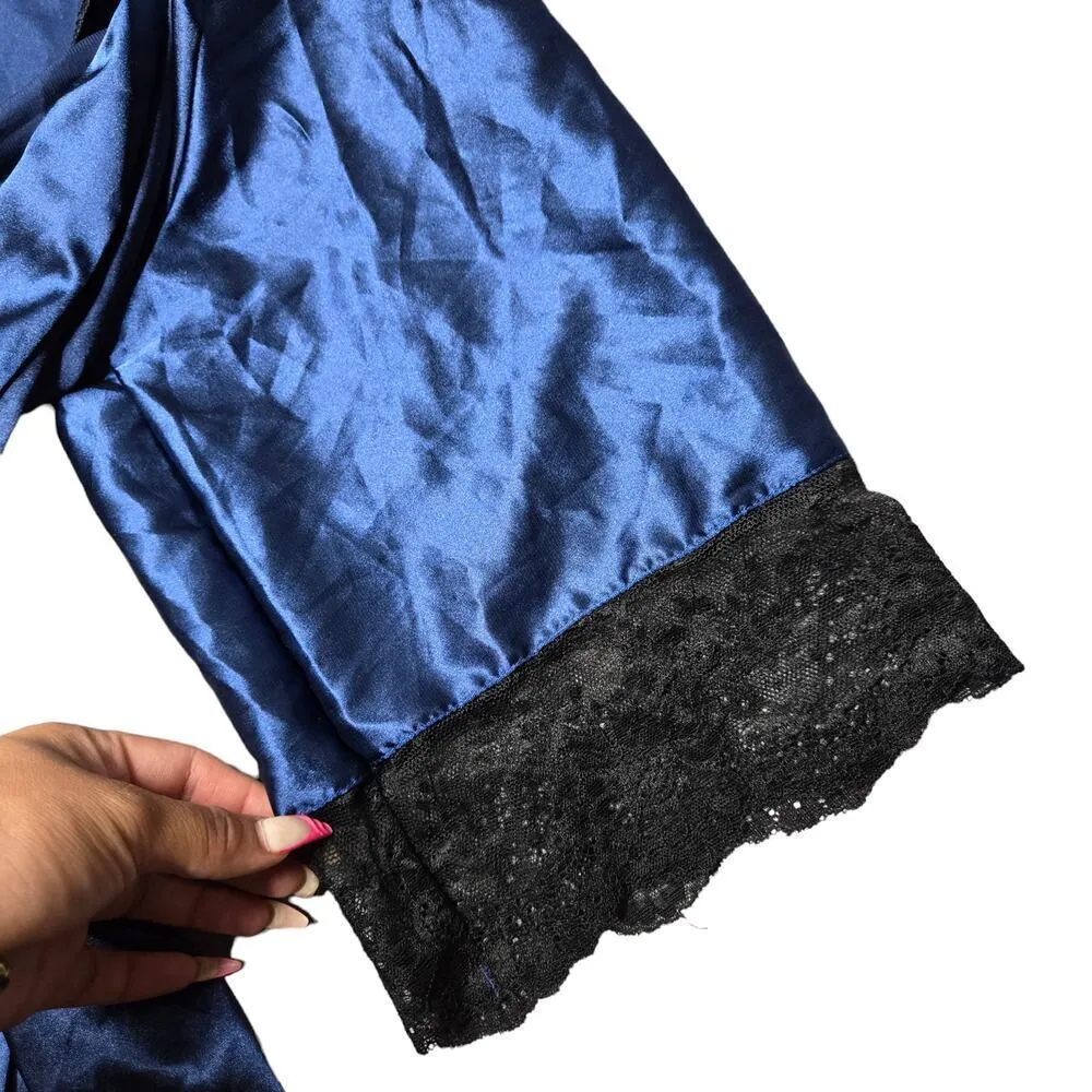 Blue Satin Lace Ribe S/M - Image 2