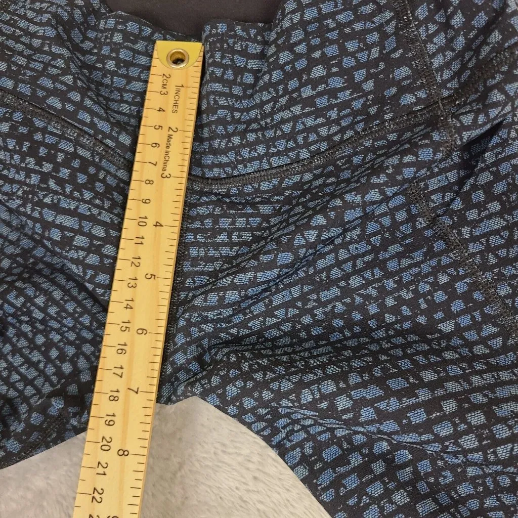 Lululemon Pace Rival Crop‎ Legging Shatter Weave Desert Teal Blue Womens 4 - Image 9