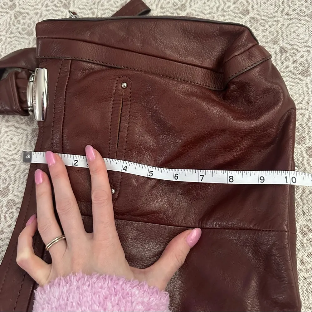 B Makowsky B. Makowsky Brown Leather Shoulder Bag - Image 11