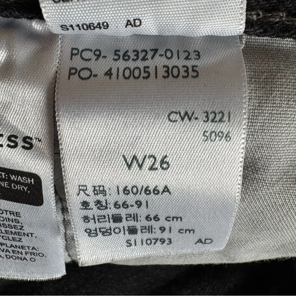 LEVI’S 501 Wise Up Black High Rise Original Denim Jeans Shorts Distressed Sz 26 - Image 15