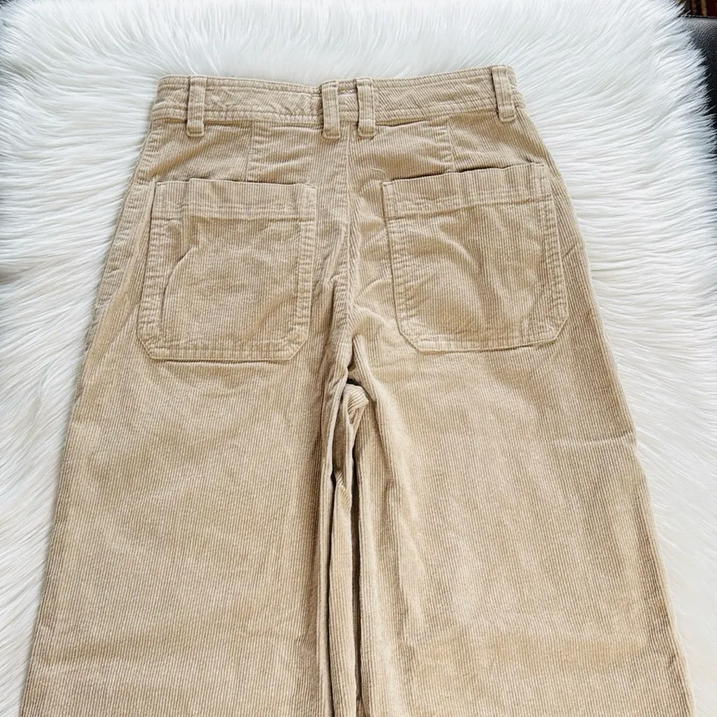 Mango  Ecru Catherin Culotte Corduroy Pants - Image 7