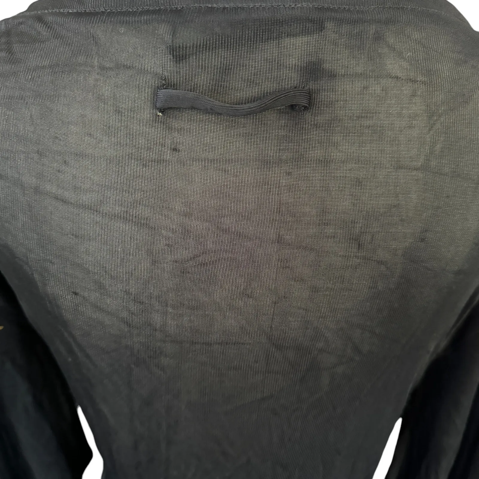 Jean Paul Gaultier Vintage Floral Hummingbird Kimono Sleeve Mesh Mini‎ Dress Black Size L - Image 9