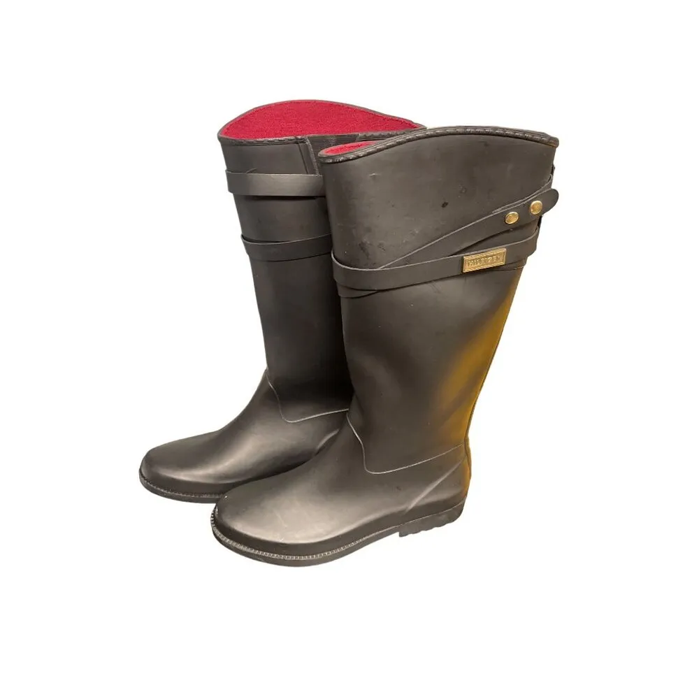Tommy Hilfiger Women's Black Shoes/Rainboots Size 8 SKU 1794 - Image 2
