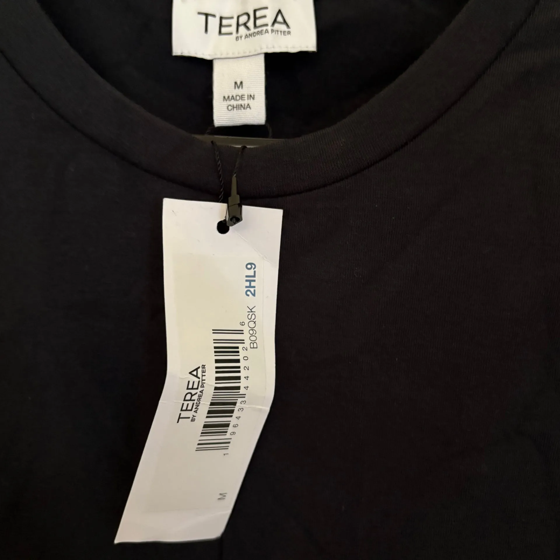 TEREA by Andrea Pitter Women's Black Puffy Sleeve Tie Wrap Top Size M - Image 3