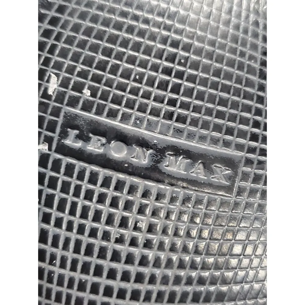 Leon Max Black Women's Leather Upper Closed Toe Block Heeled Shoes Size 8M - Image 10