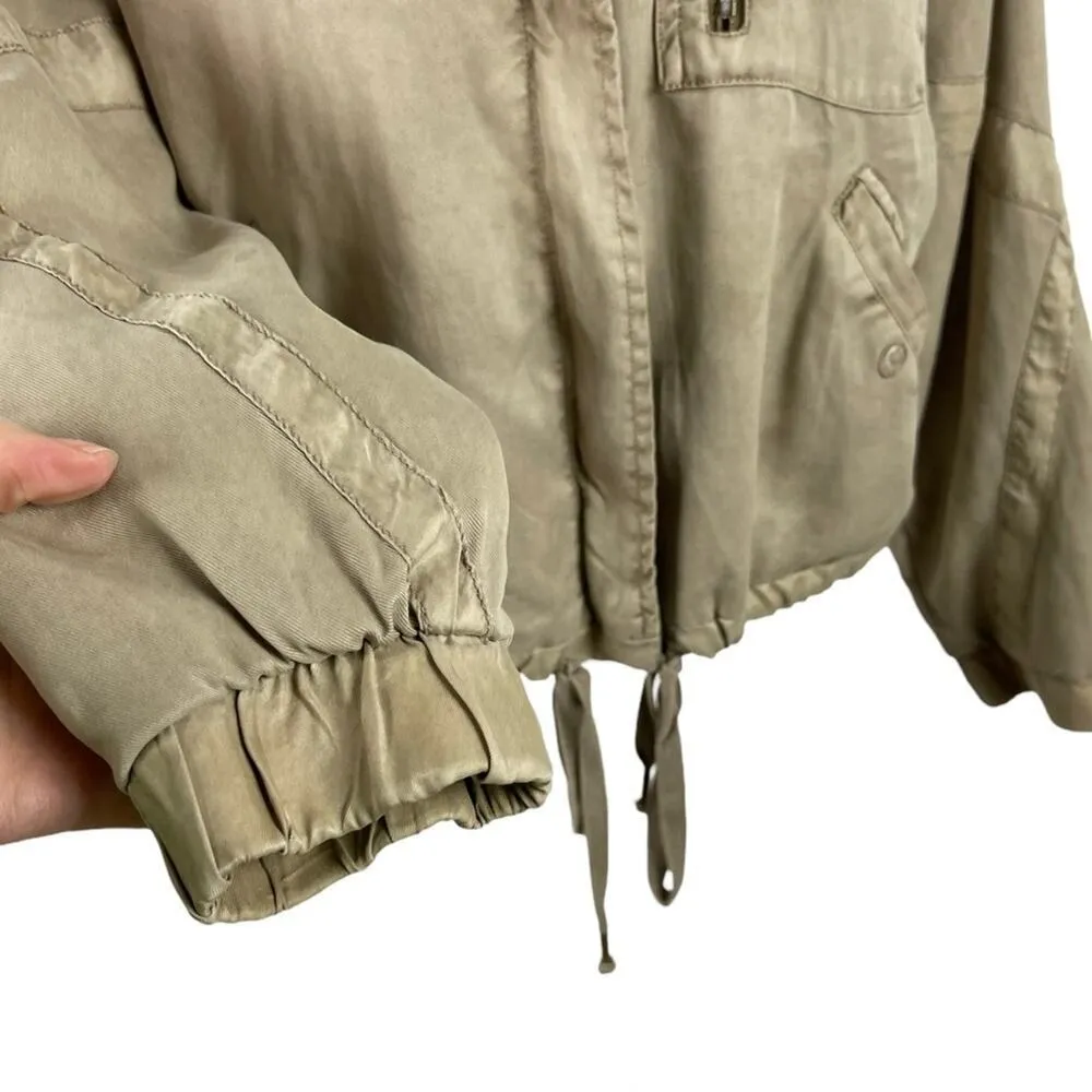 Young Fabulous and Broke Clara Boho Green Tencel Utility Jacket Oversized XS - Image 5