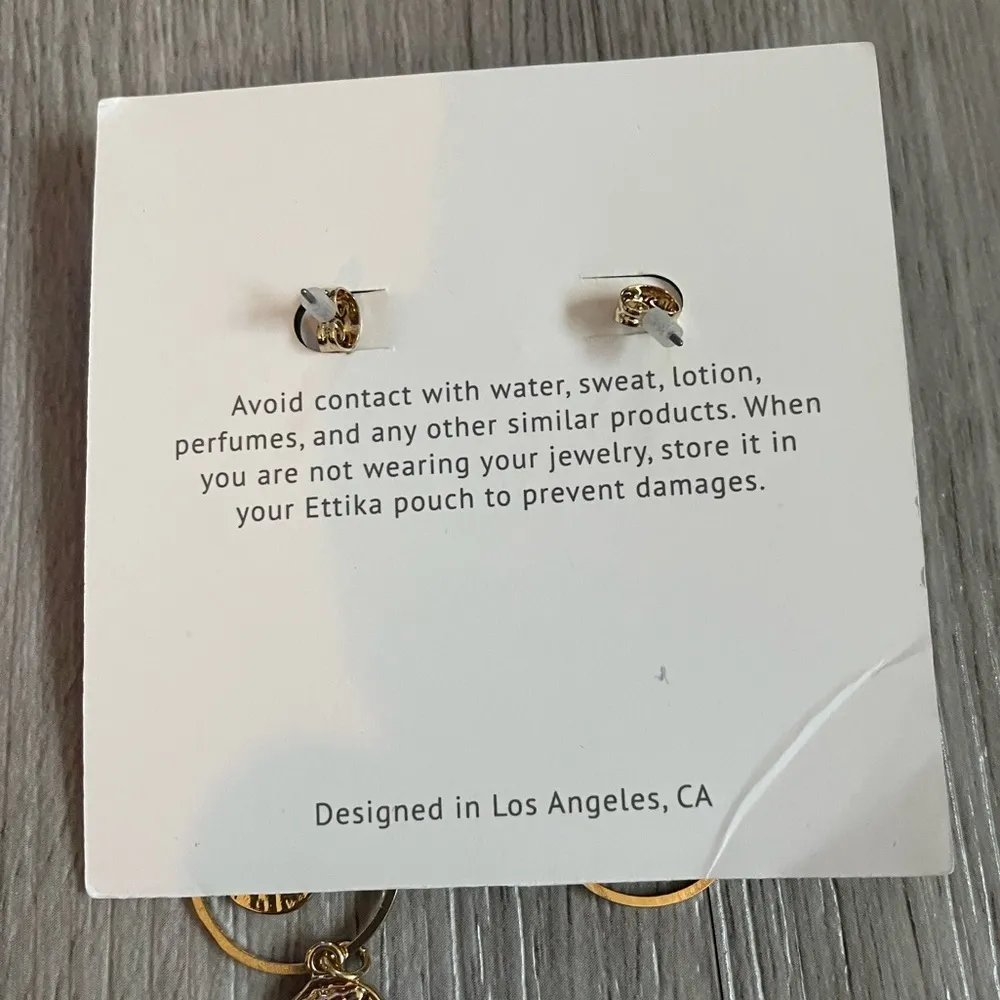 Ettika Gold Coins In Orbit Dangle Statement Earrings Roman Soldiers - Image 5