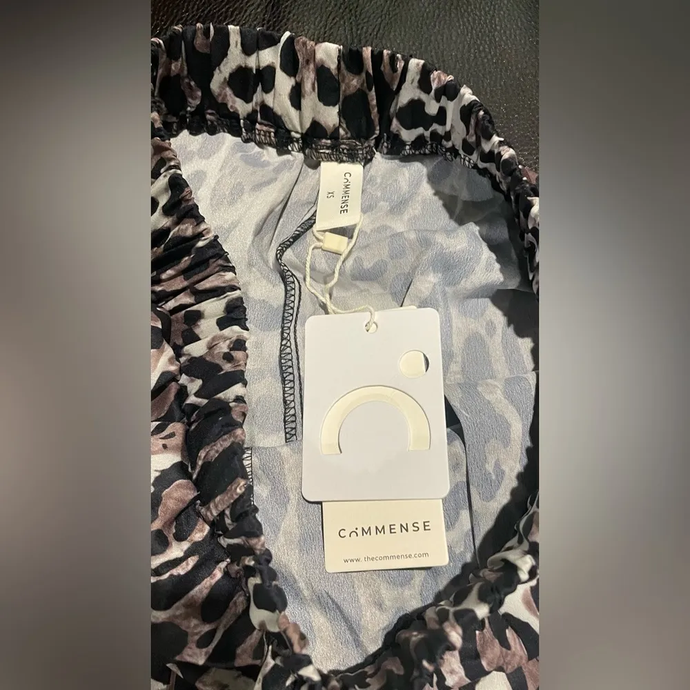 Commense Leopard Print Women's Pants Brown Size XS - Image 5