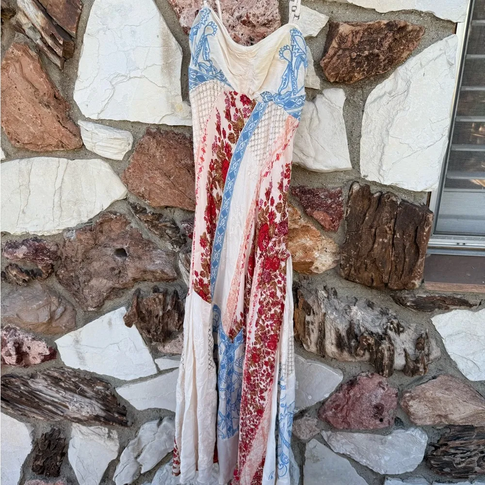 Free People Gianna Patchwork Jumpsuit size 2 - Image 7