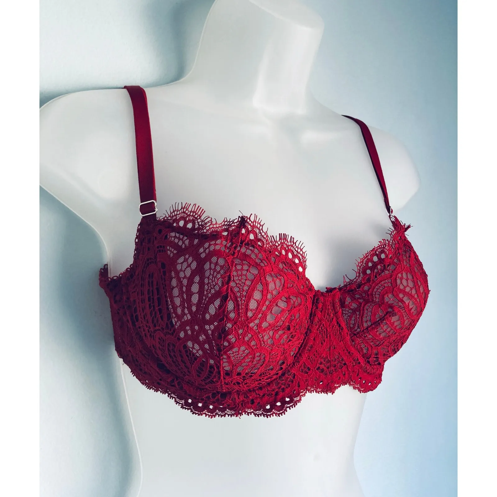 Victoria's Secret Bra Dream Angels Pushup Without Padding 34D Red - Image 2