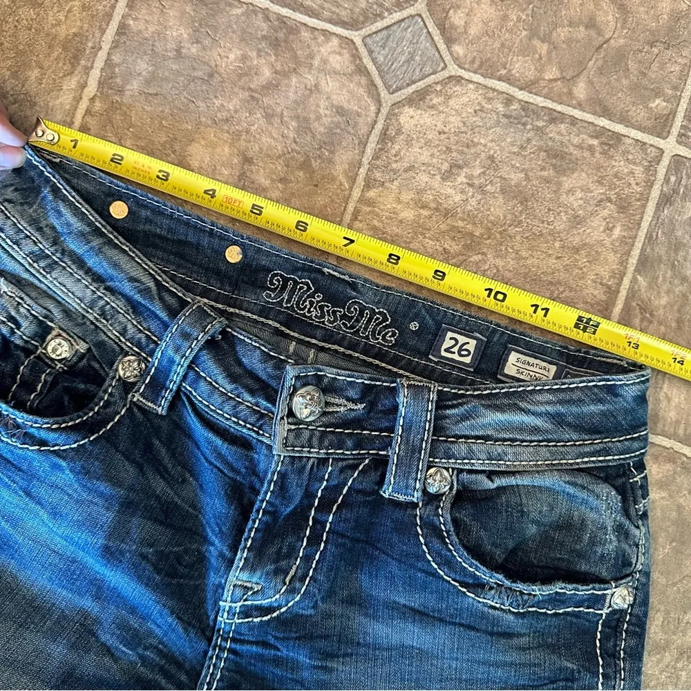 Miss Me Angel Wing Signature Skinny Designer Jeans Flap Pocket 26 - Image 7