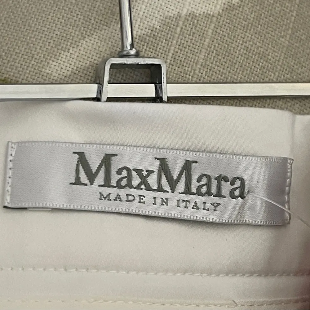 MAXMARA | White Ankle Length Trousers Sz EU 42 - Image 5