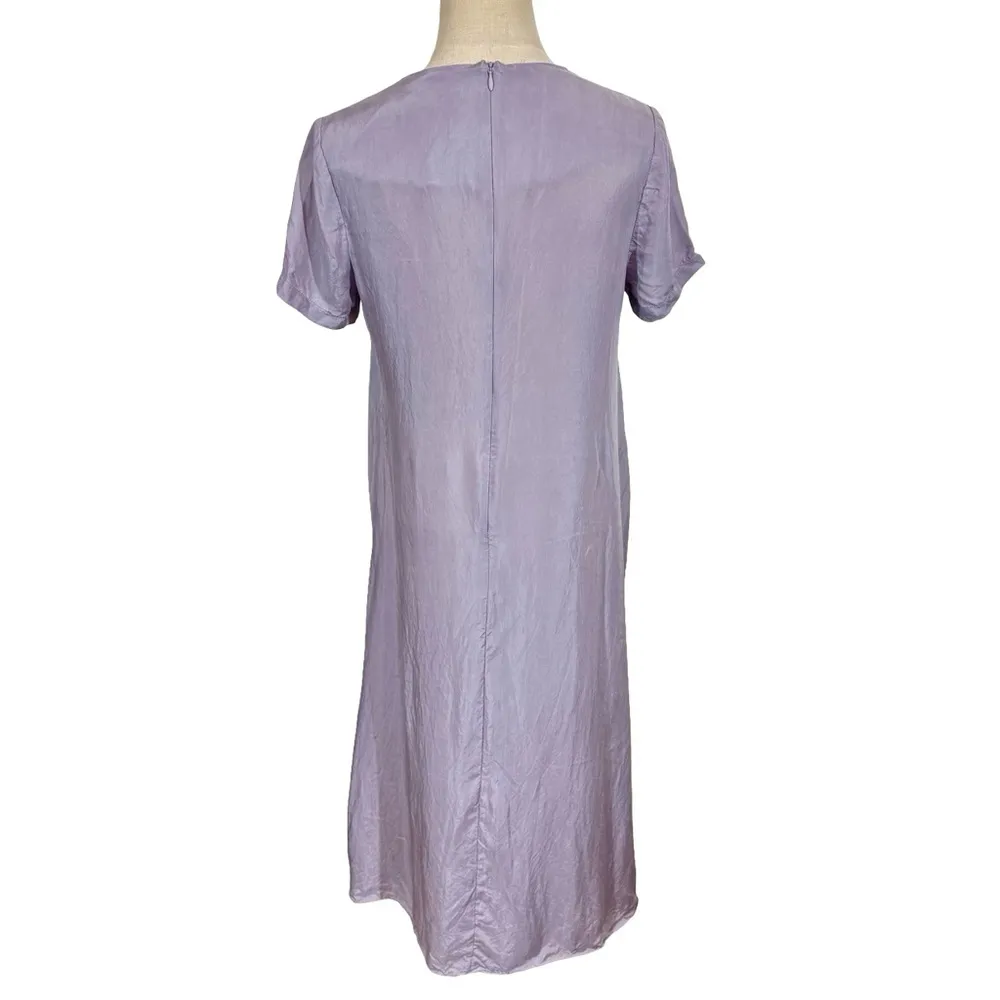 Hatch The James Midi Dress in Lilac Short Sleeve Crewneck Size 1/Small Purple - Image 8