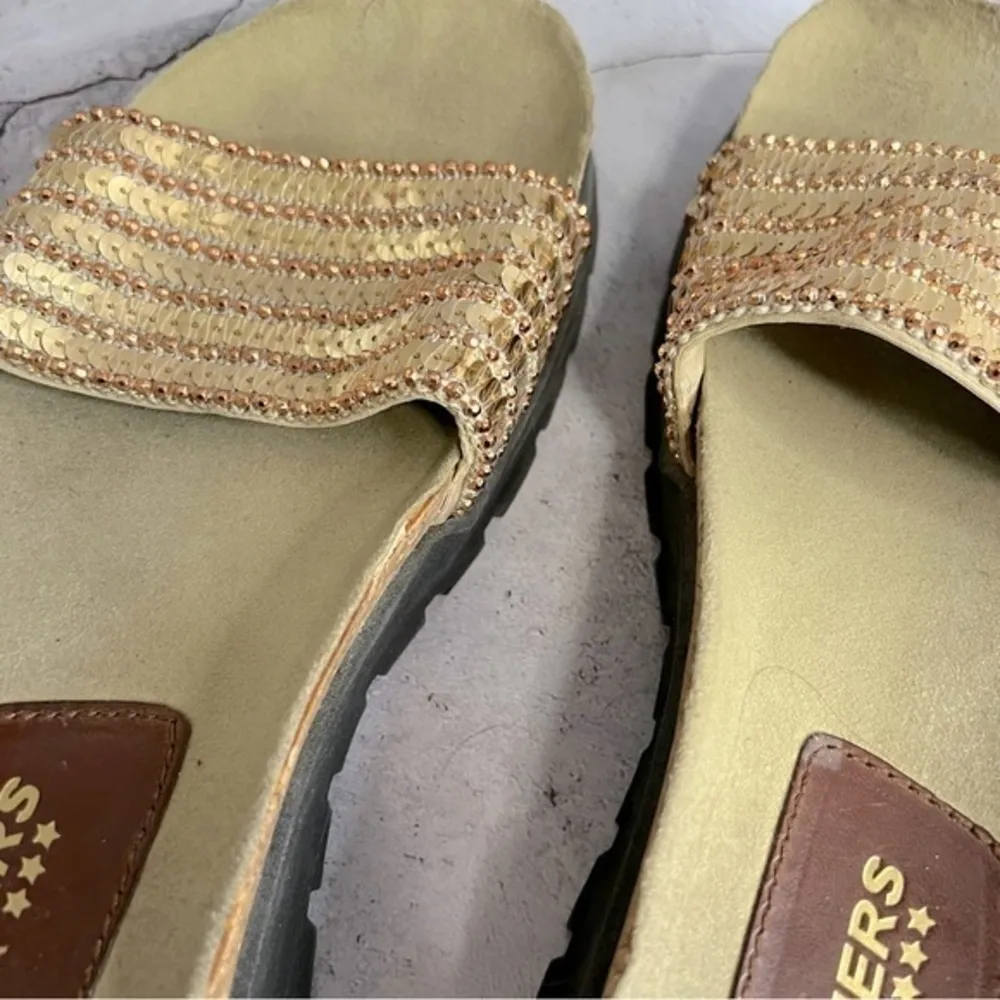 Womens Skechers Size 9 Vintage Jammer Chunky Sole Slides - Image 4