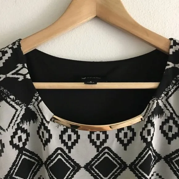 3/$15 - AB Studio Sleeveless Sheath Geometric‎ Print - Image 4