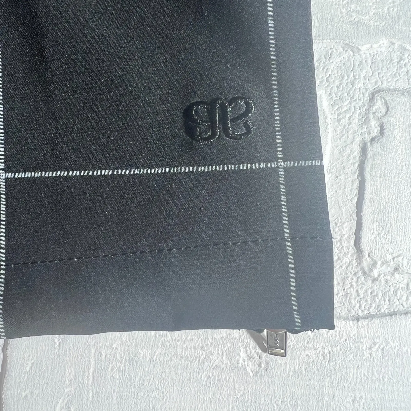 Albion Going Places Dress Womens Large Black Windowpane Nylon Pockets Travel L - Image 13