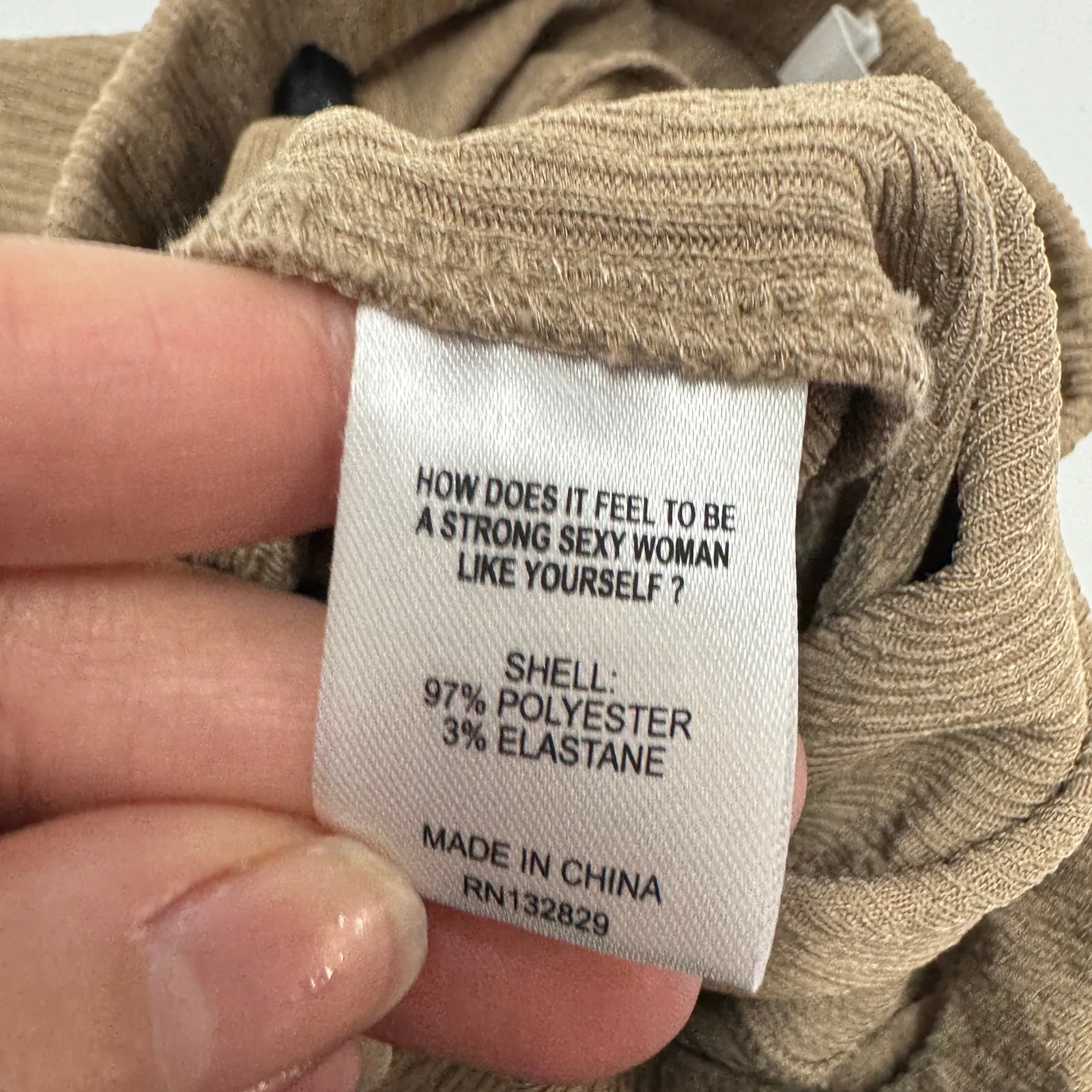 LPA Pants Womens Medium Tan Beige Belva Bell Bottom Flare Leg Button - Image 7