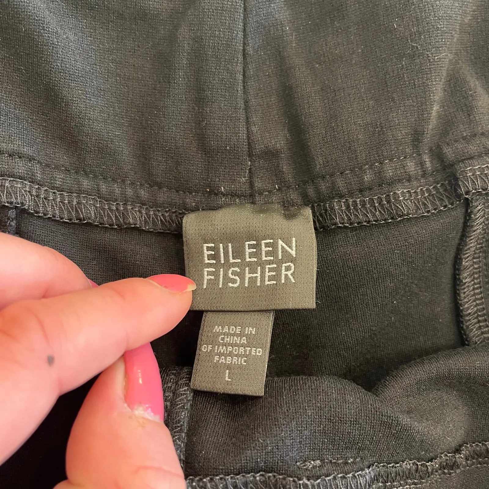 Eileen Fisher  Wide Leg‎ Black Pants size Large - Image 5