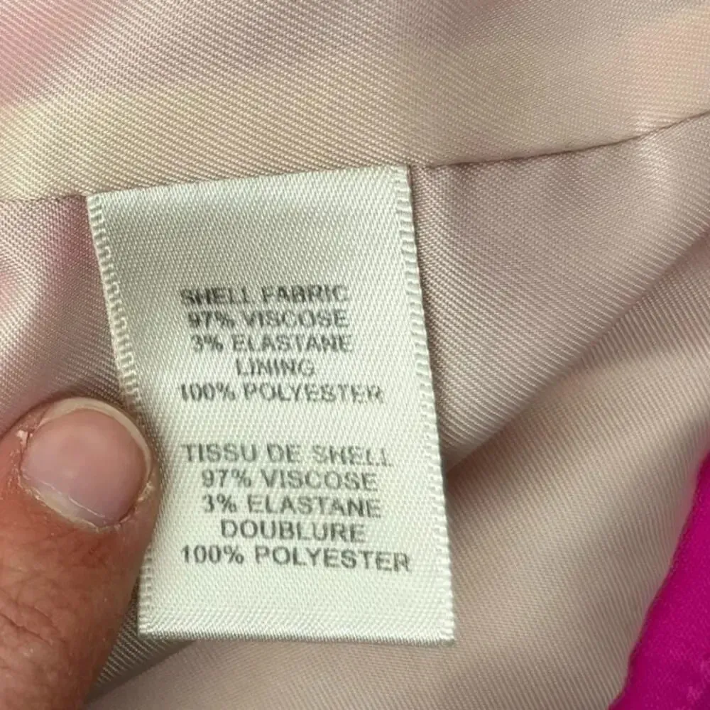 Rebecca Taylor Refined Suit‎ Jacket Blazer Hot Pink Size 0 - Image 9