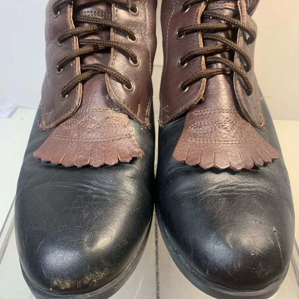 Arena Dan Post Black & Brown Lace Up Women’s 7.5 Leather Boots. 2373 Size undefined - Image 5