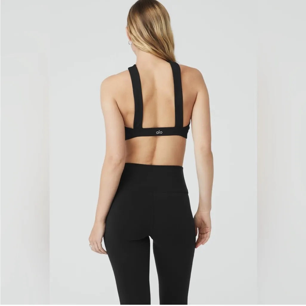ALO Yoga Airbrush Destination Bra - BLACK XS - Image 3