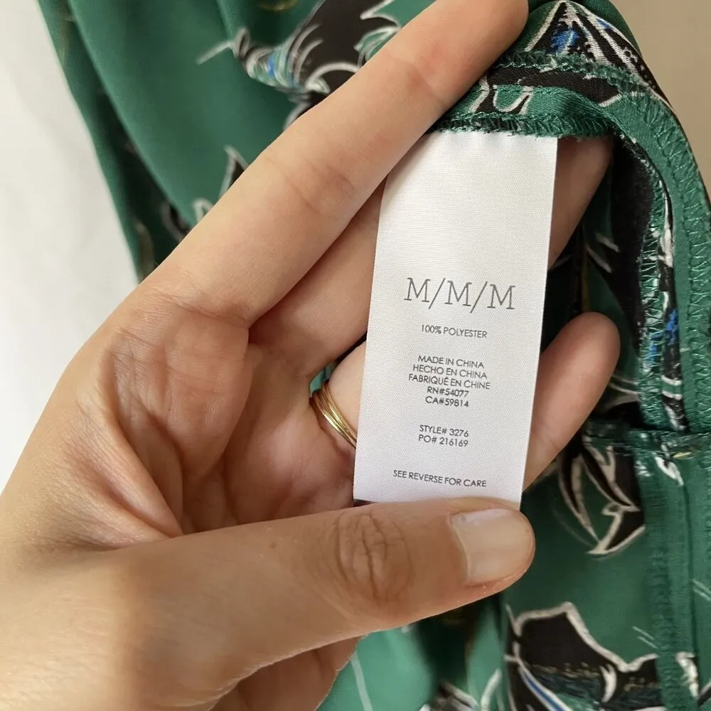 Cabi green floral lightweight sleeveless dress women size medium summery design - Image 5