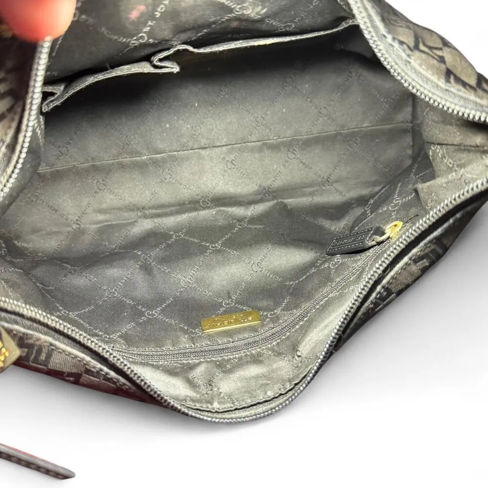 St. John Signature Black Jacquard shoulder bag with adjustable shoulder strap - Image 4