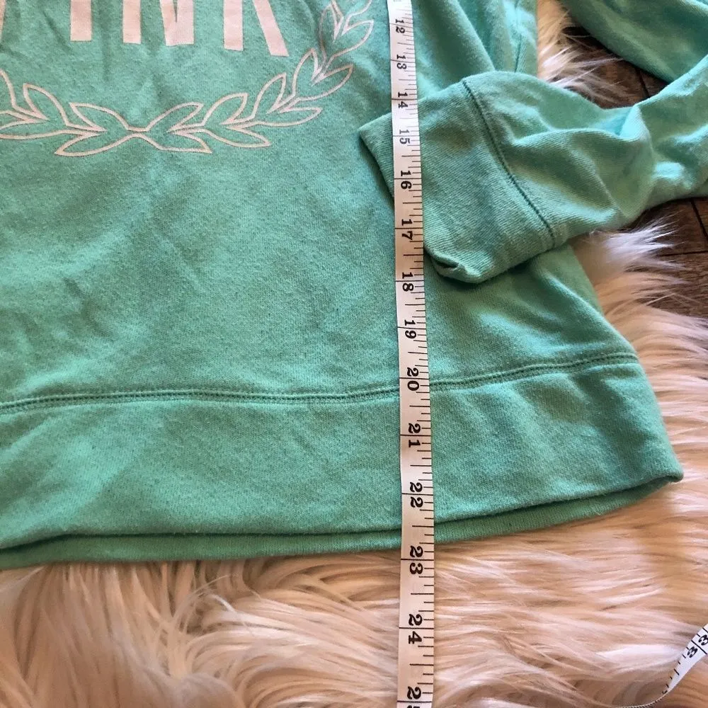 Victoria's Secret Pink Green Hoodie - Image 3