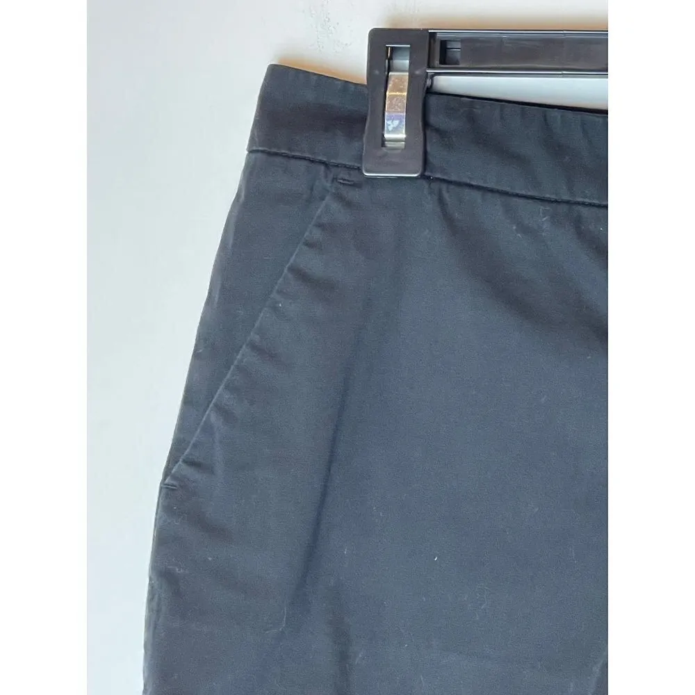 Club Monaco Black Flat Front Scalloped Hem Shorts Size‎ M - Image 6