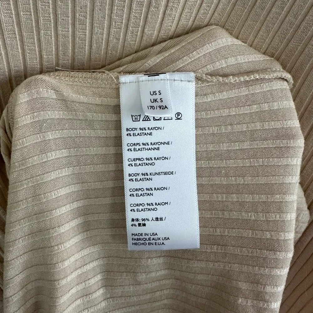 Free People Beach Simone Jenner Short Sleeve Ribbed Sweater Tee Dress - Image 5